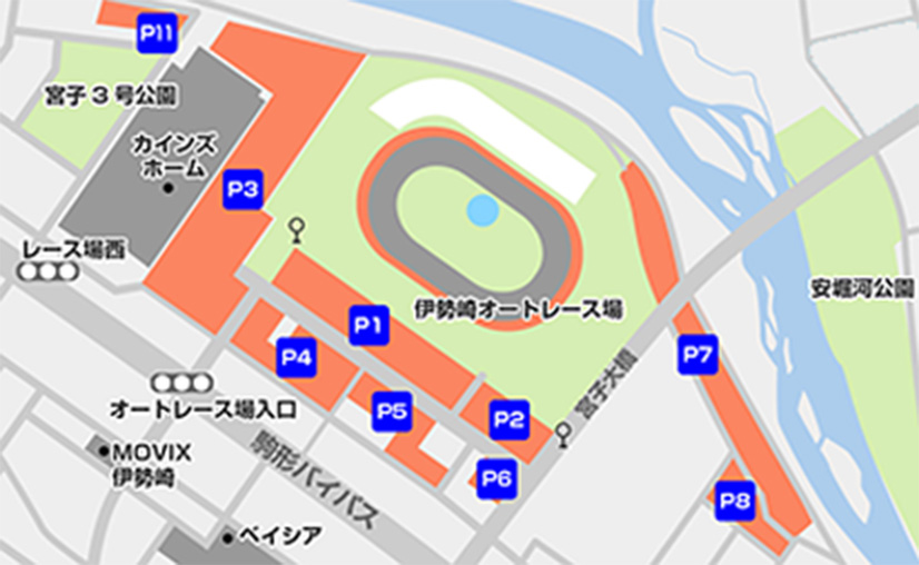 ※P3駐車場はカインズホーム様と共用